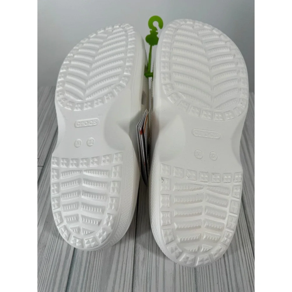CROCS Men's White Classic Icon Slide Size Mens 12 NEW